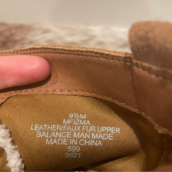 NWOB Marc Fisher Izma Boot Size 9.5 Shearling Suede Lace Up Combat Boots, Brown - Picture 7 of 13